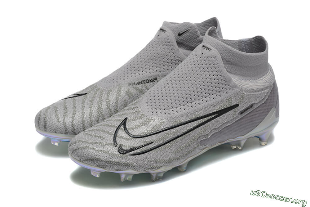 Nike Phantom GX 2 Elite FG Football Boots - Grey/Black/Gold 5