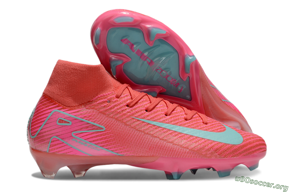 Nike Air Zoom Mercurial Superfly 10 Elite FG Football Boots - Red/Jade/Pink 2