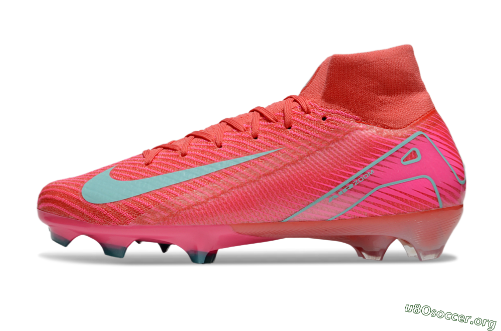 Nike Air Zoom Mercurial Superfly 10 Elite FG Football Boots - Red/Jade/Pink 3