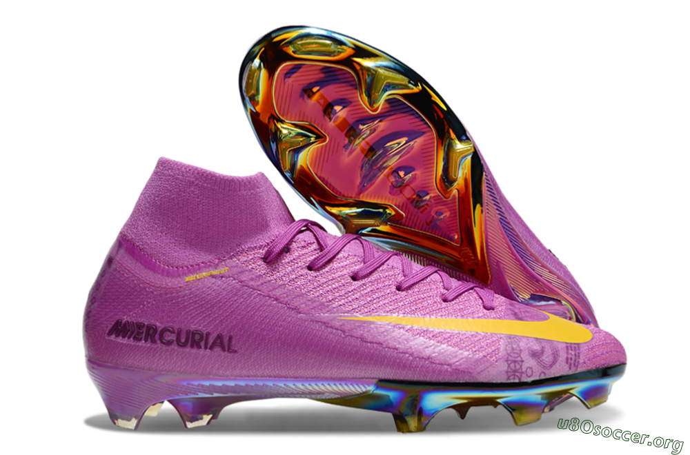 Nike Air Zoom Mercurial Superfly 10 Elite FG Football Boots - Purple/Yellow/Gold 2