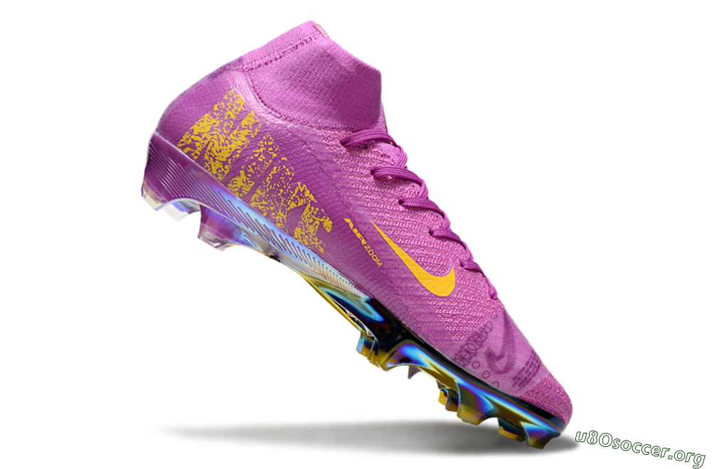 Nike Air Zoom Mercurial Superfly 10 Elite FG Football Boots - Purple/Yellow/Gold 4