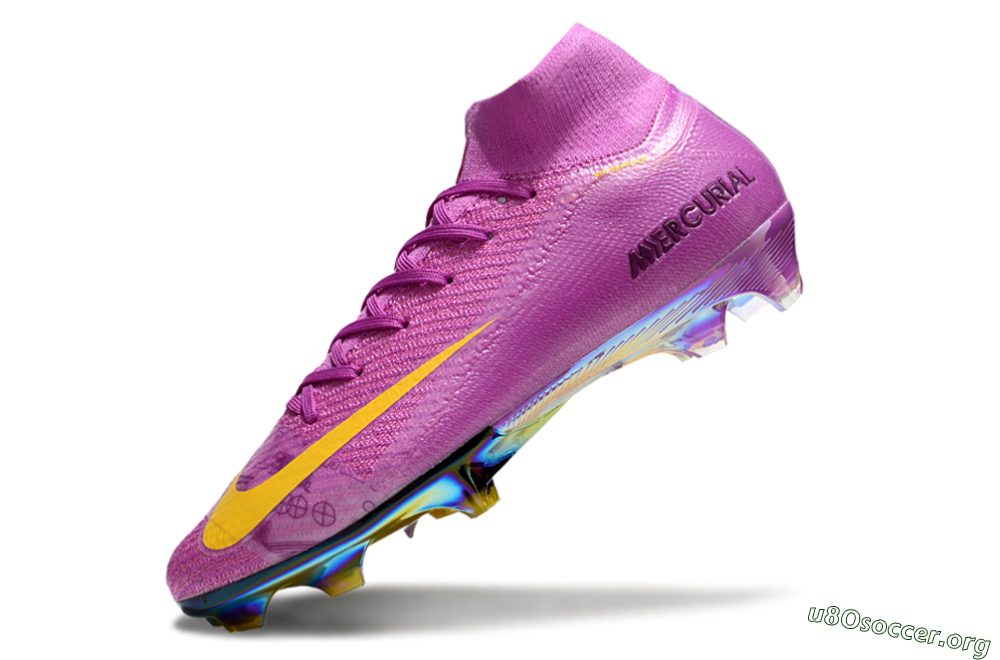 Nike Air Zoom Mercurial Superfly 10 Elite FG Football Boots - Purple/Yellow/Gold 5