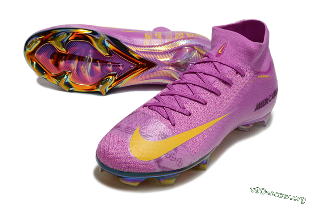 Nike Air Zoom Mercurial Superfly 10 Elite FG Football Boots - Purple/Yellow/Gold 0