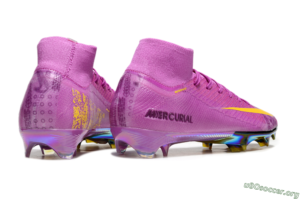 Nike Air Zoom Mercurial Superfly 10 Elite FG Football Boots - Purple/Yellow/Gold 6
