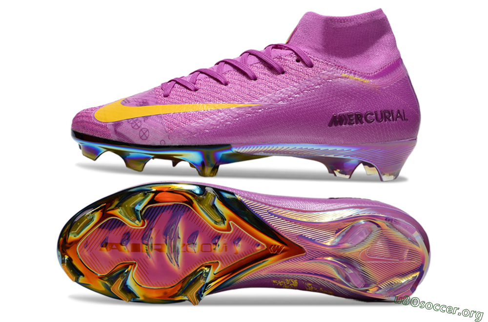 Nike Air Zoom Mercurial Superfly 10 Elite FG Football Boots - Purple/Yellow/Gold 1