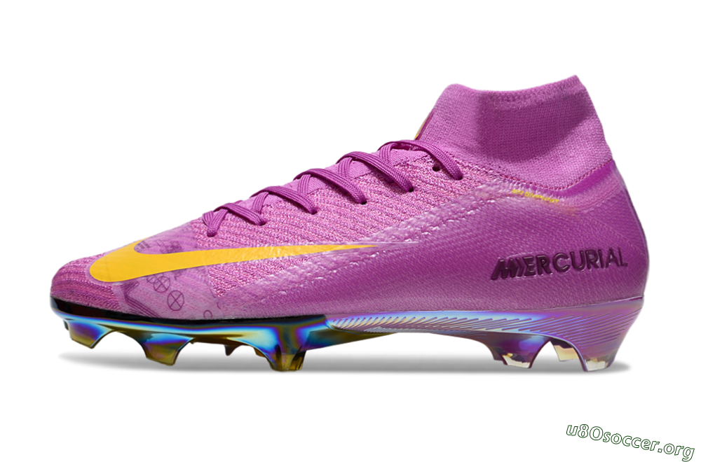 Nike Air Zoom Mercurial Superfly 10 Elite FG Football Boots - Purple/Yellow/Gold 3
