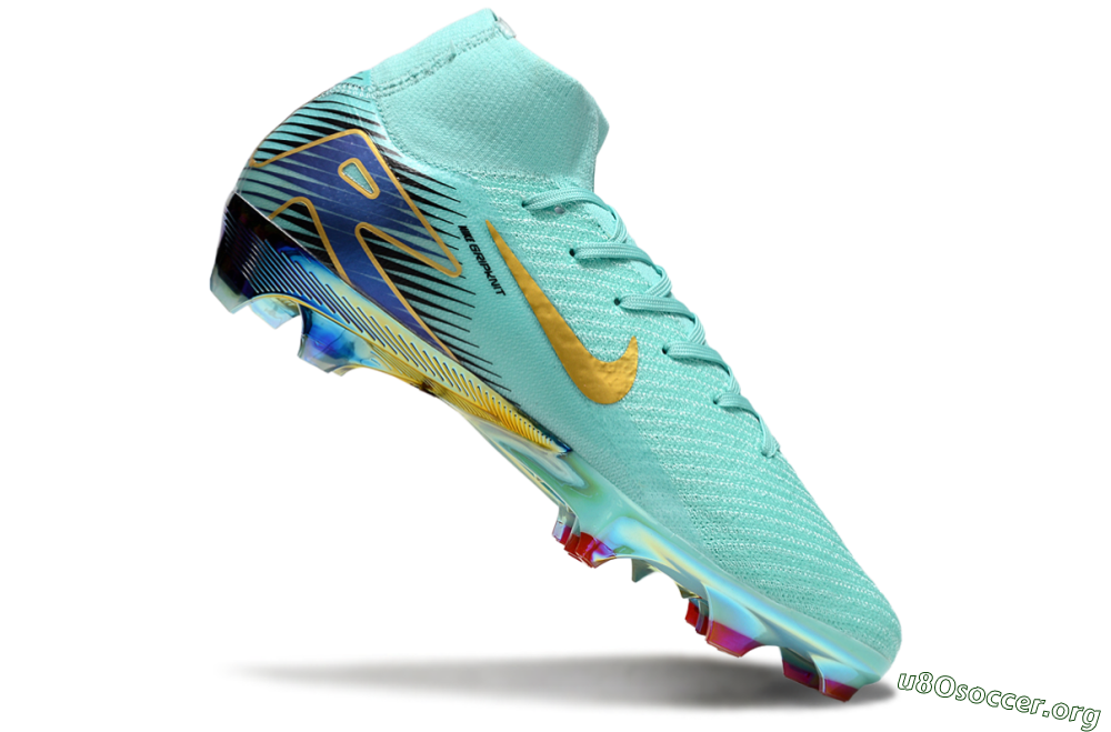 Nike Air Zoom Mercurial Superfly 10 Elite FG Football Boots - Jade/Gold/Blue 4