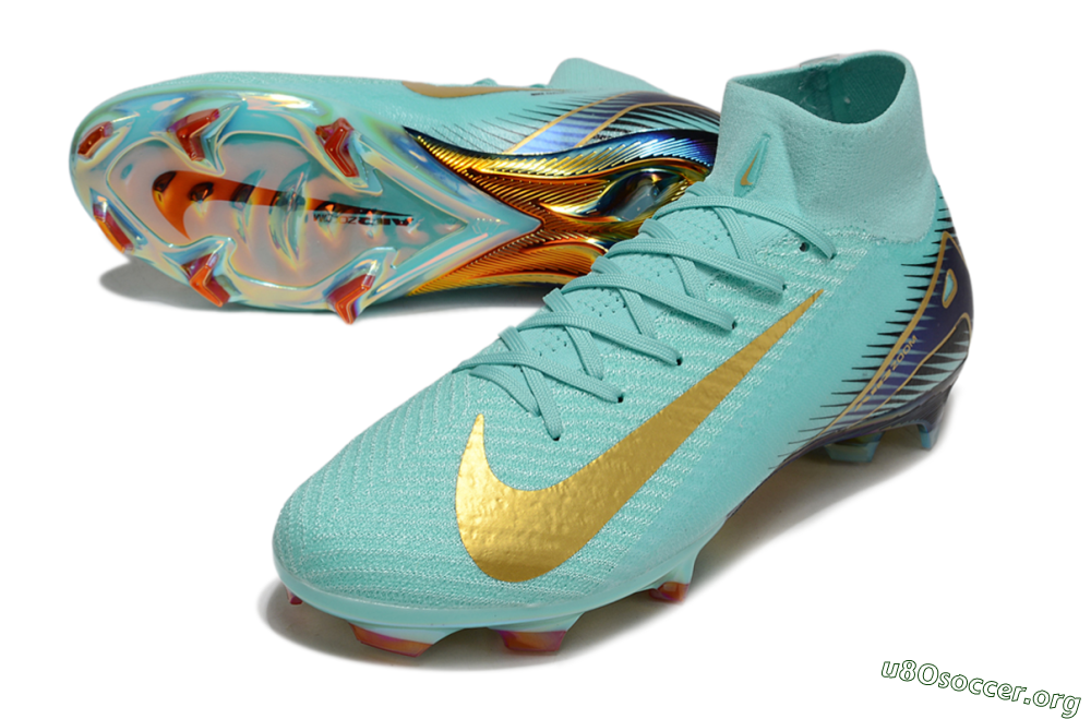 Nike Air Zoom Mercurial Superfly 10 Elite FG Football Boots - Jade/Gold/Blue 0
