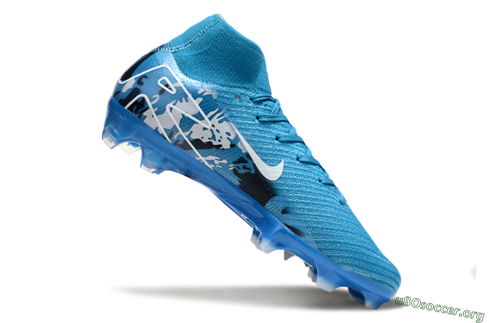 Nike Air Zoom Mercurial Superfly 10 Elite FG Football Boots - Blue/White/Black 4