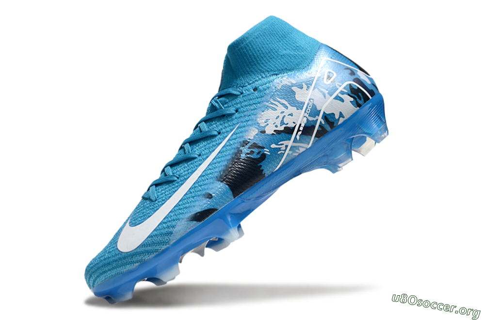 Nike Air Zoom Mercurial Superfly 10 Elite FG Football Boots - Blue/White/Black 5