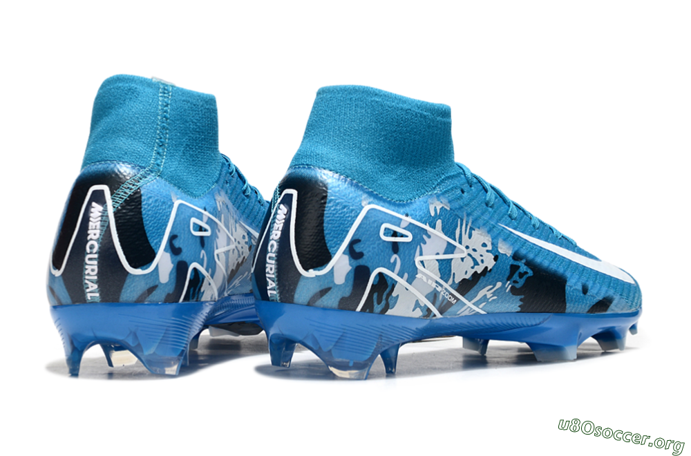Nike Air Zoom Mercurial Superfly 10 Elite FG Football Boots - Blue/White/Black 6