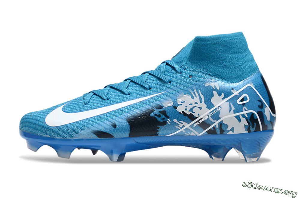 Nike Air Zoom Mercurial Superfly 10 Elite FG Football Boots - Blue/White/Black 3