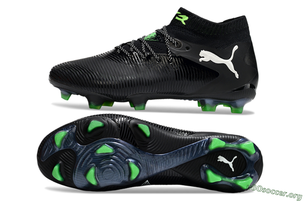 Puma Future 8 Ultimate FG Football Boots - Black/White/Yellow 1