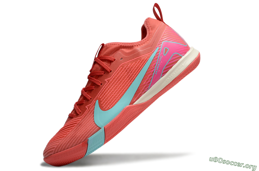 Nike Air Zoom Mercurial Vapor 16 Pro IC Football Shoes - Red/Jade/Pink 5