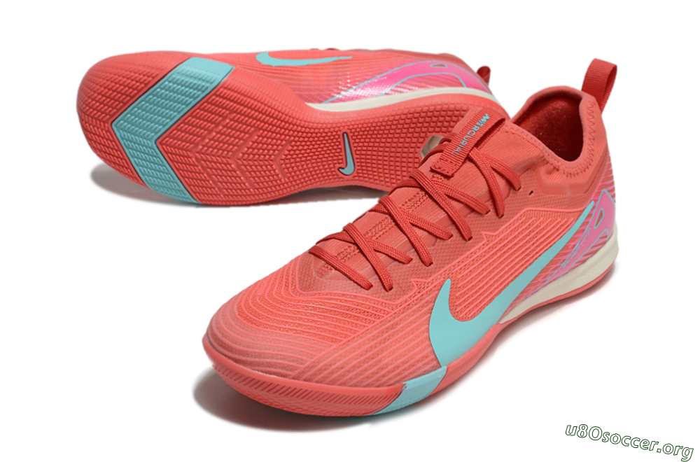 Nike Air Zoom Mercurial Vapor 16 Pro IC Football Shoes - Red/Jade/Pink 0