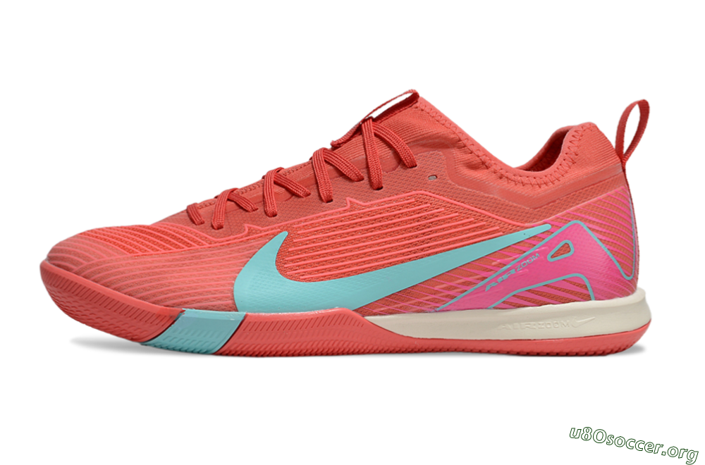 Nike Air Zoom Mercurial Vapor 16 Pro IC Football Shoes - Red/Jade/Pink 3