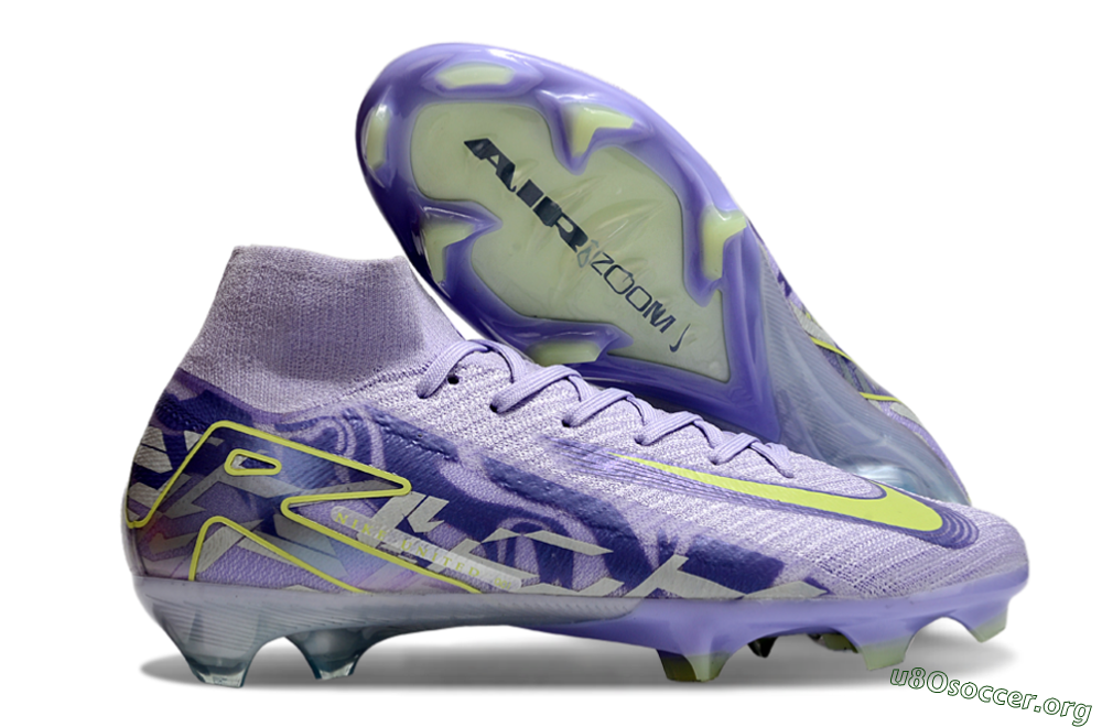 Nike Air Zoom Mercurial Superfly 10 Elite FG Football Boots - Purple/Yellow 2