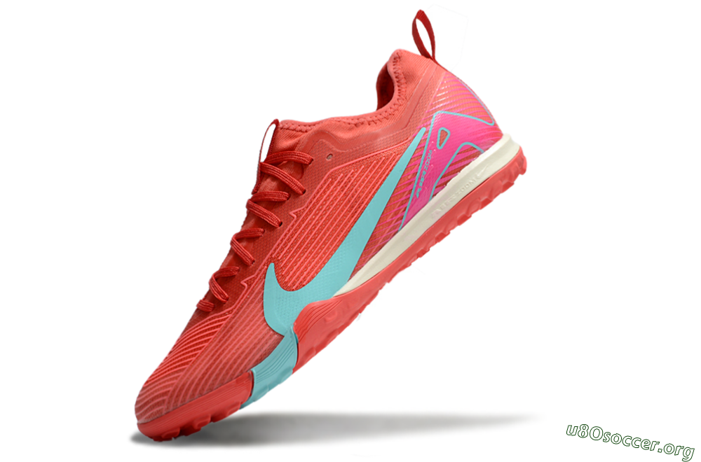 Nike Air Zoom Mercurial Vapor 16 Pro TF Football Shoes - Red/Jade/Pink 5