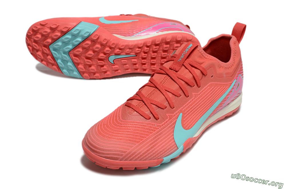 Nike Air Zoom Mercurial Vapor 16 Pro TF Football Shoes - Red/Jade/Pink 0