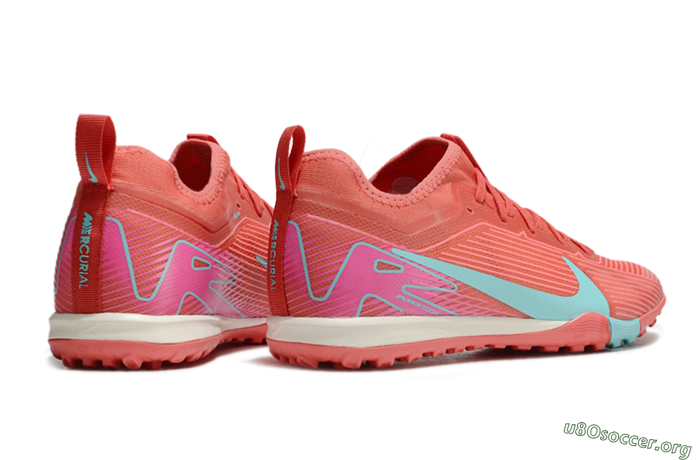 Nike Air Zoom Mercurial Vapor 16 Pro TF Football Shoes - Red/Jade/Pink 6