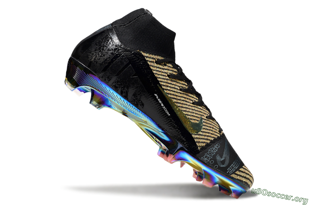 Nike Air Zoom Mercurial Superfly 10 Elite FG Football Boots - Black/Gold/White 4