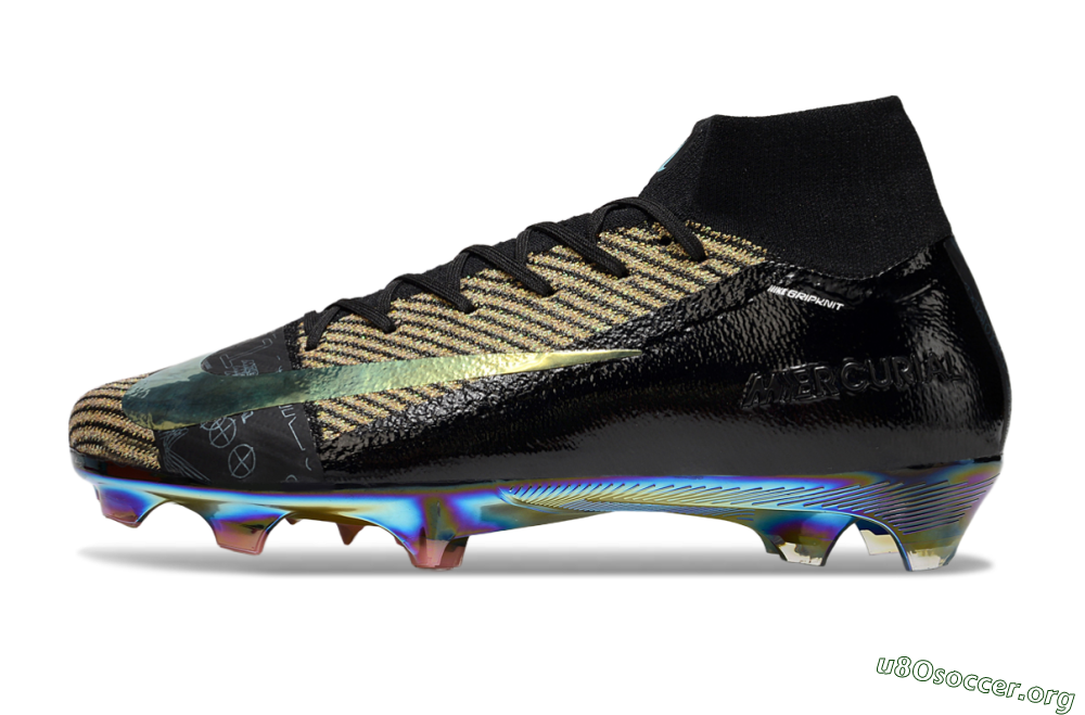 Nike Air Zoom Mercurial Superfly 10 Elite FG Football Boots - Black/Gold/White 3