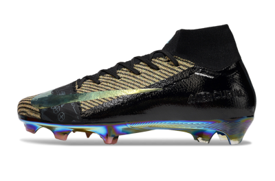 Nike Air Zoom Mercurial Superfly 10 Elite FG Football Boots - Black/Gold/White