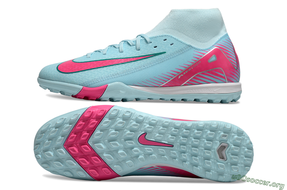 Nike Air Zoom Mercurial Superfly 10 Elite TF Football Shoes - Jade/Pink/White 1