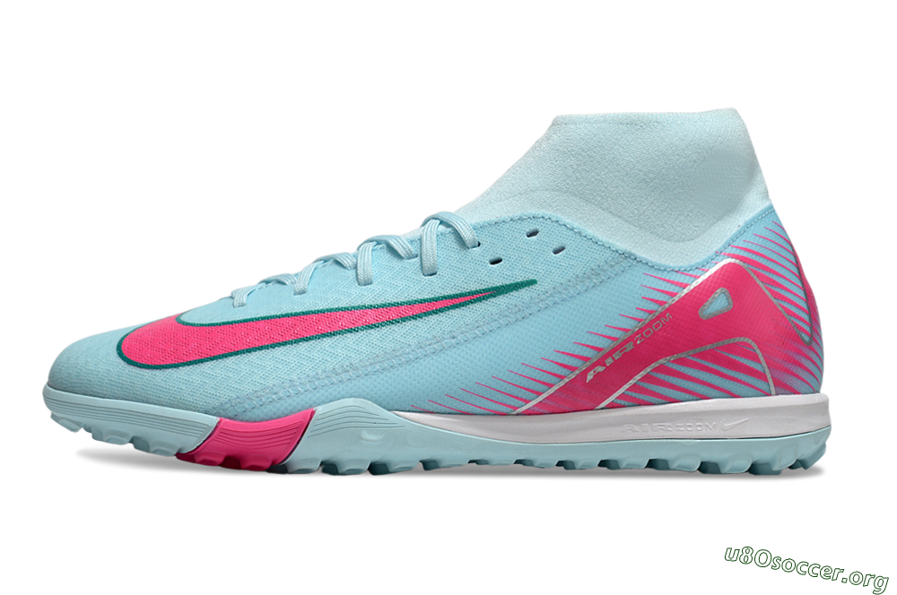 Nike Air Zoom Mercurial Superfly 10 Elite TF Football Shoes - Jade/Pink/White 3