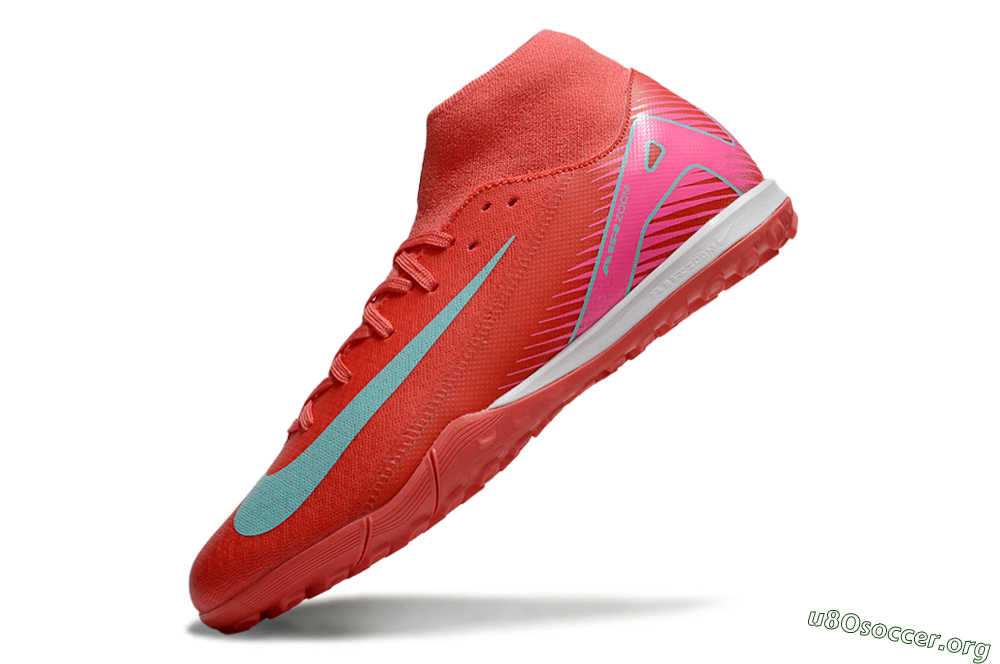 Nike Air Zoom Mercurial Superfly 10 Elite TF Football Shoes - Red/Jade/Pink 5