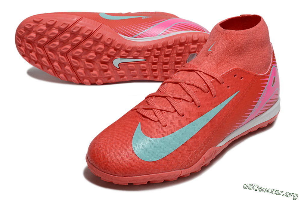 Nike Air Zoom Mercurial Superfly 10 Elite TF Football Shoes - Red/Jade/Pink 0