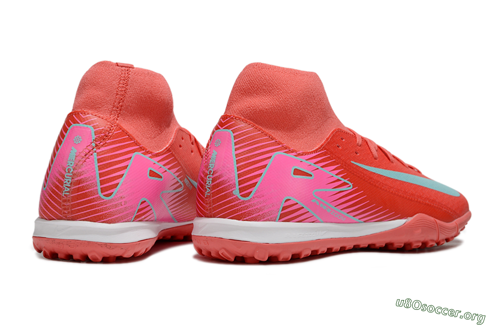 Nike Air Zoom Mercurial Superfly 10 Elite TF Football Shoes - Red/Jade/Pink 6