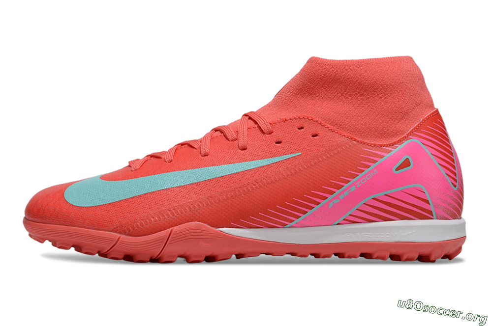 Nike Air Zoom Mercurial Superfly 10 Elite TF Football Shoes - Red/Jade/Pink 3