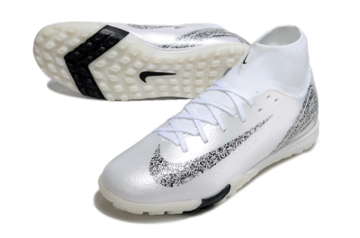 Nike Air Zoom Mercurial Superfly 10 Elite TF Football Shoes - White/Black/Beige