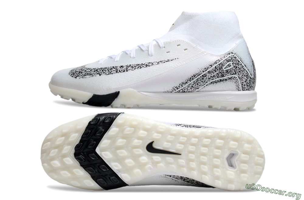 Nike Air Zoom Mercurial Superfly 10 Elite TF Football Shoes - White/Black/Beige 1