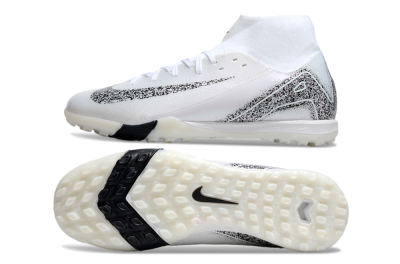 Nike Air Zoom Mercurial Superfly 10 Elite TF Football Shoes - White/Black/Beige