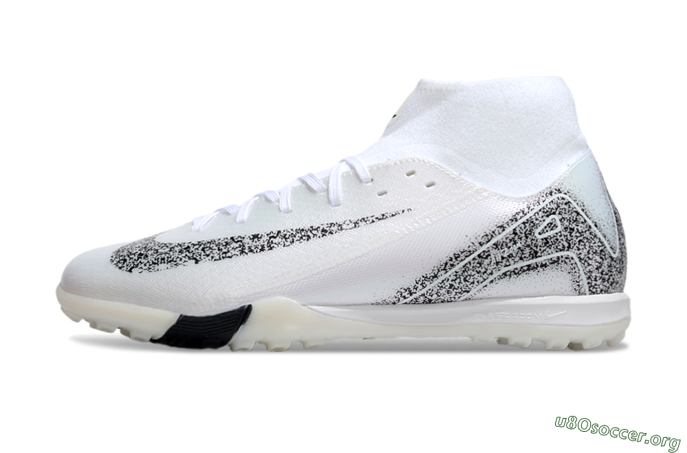 Nike Air Zoom Mercurial Superfly 10 Elite TF Football Shoes - White/Black/Beige 3