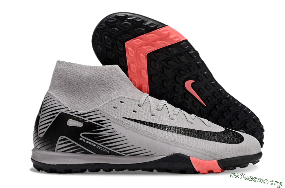 Nike Air Zoom Mercurial Superfly 10 Elite TF Football Shoes - Grey/Black/Pink 2