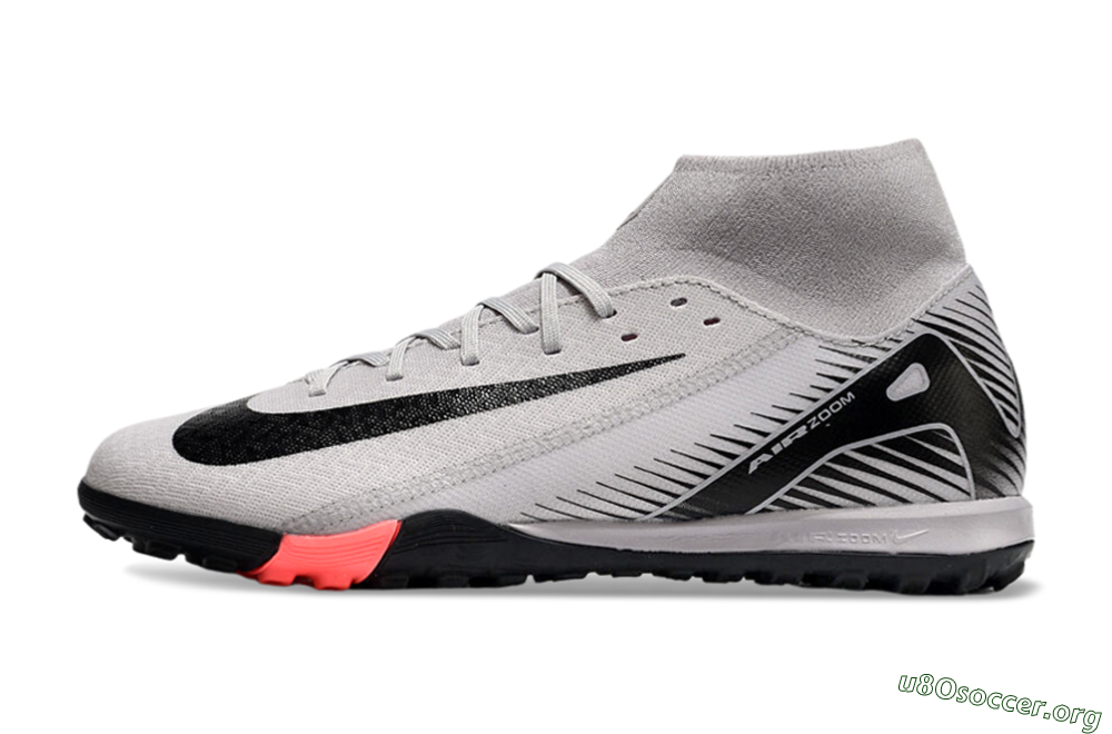 Nike Air Zoom Mercurial Superfly 10 Elite TF Football Shoes - Grey/Black/Pink 3