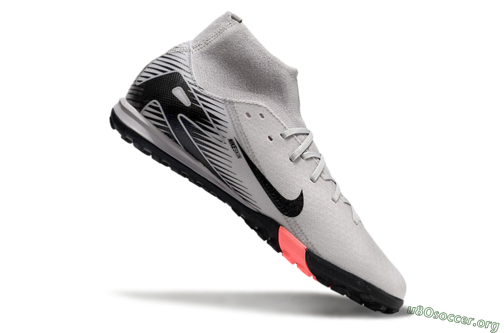 Nike Air Zoom Mercurial Superfly 10 Elite TF Football Shoes - Grey/Black/Pink 4