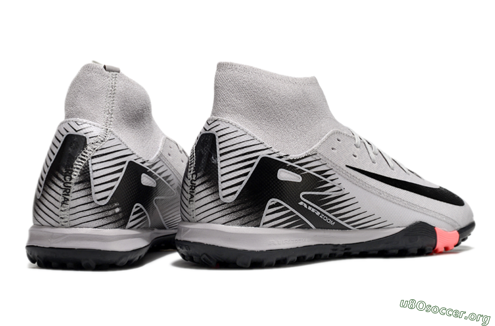 Nike Air Zoom Mercurial Superfly 10 Elite TF Football Shoes - Grey/Black/Pink 6