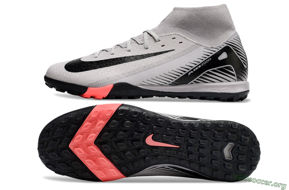 Nike Air Zoom Mercurial Superfly 10 Elite TF Football Shoes - Grey/Black/Pink 1