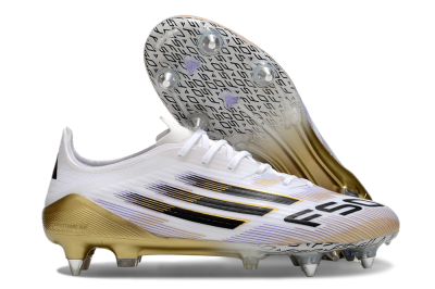 Adidas F50 Elite SG Football Boots - White/Black/Gold