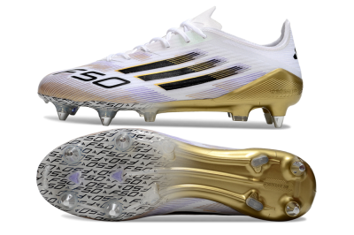 Adidas F50 Elite SG Football Boots - White/Black/Gold