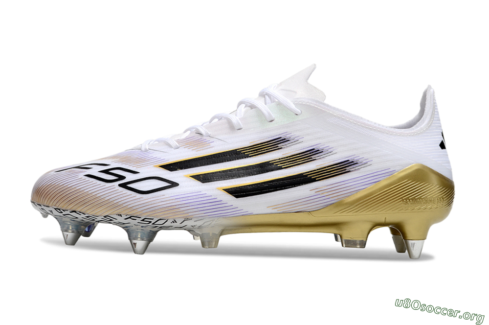 Adidas F50 Elite SG Football Boots - White/Black/Gold 3