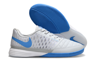 Nike Lunar Gato 2 IC Football Shoes - Grey/Blue/White