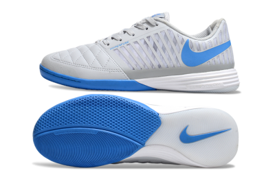 Nike Lunar Gato 2 IC Football Shoes - Grey/Blue/White