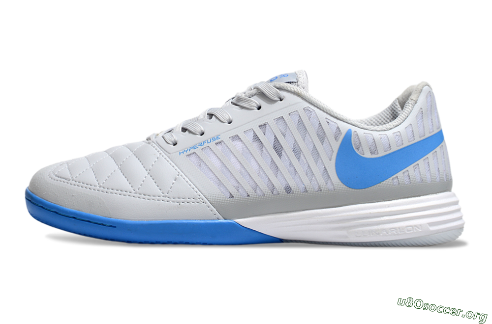 Nike Lunar Gato 2 IC Football Shoes - Grey/Blue/White 3