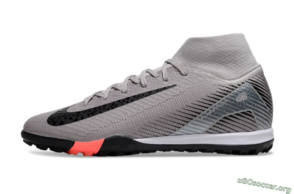 Nike Air Zoom Mercurial Superfly 10 Elite TF Football Shoes - Grey/Black/Silver 3