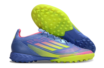 Adidas F50 Pro TF Football Shoes - Blue/Yellow/Pink